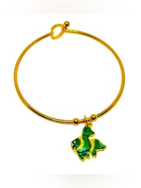 Handmade Ocean Life Bangle Charm Bracelet!